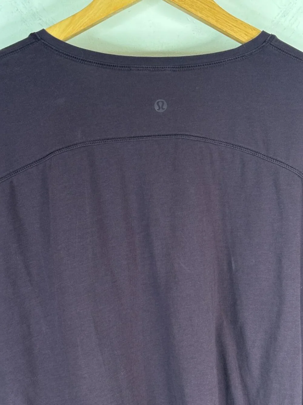 Lululemon To the Point Long Sleeve Top 6 Purple Pima Cotton Side Tie Knot Yoga